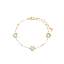 Load image into Gallery viewer, Multi Heart Pavé Stone Bracelet
