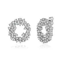 Load image into Gallery viewer, Sterling Silver Sprinkled CZ Earring
