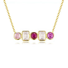 Load image into Gallery viewer, Colored Bezel Bar Necklace
