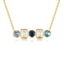 Load image into Gallery viewer, Colored Bezel Bar Necklace
