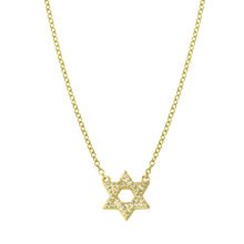 Load image into Gallery viewer, Pave Small Magen David Necklace
