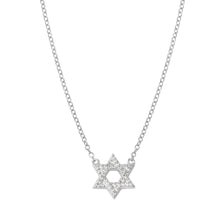 Load image into Gallery viewer, Pave Small Magen David Necklace
