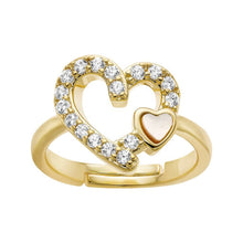 Load image into Gallery viewer, Mother-of-Pearl on Outline Heart Ring
