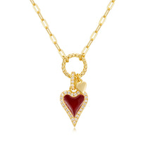 Load image into Gallery viewer, Hanging Heart Paperclip Necklace
