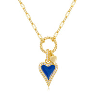 Load image into Gallery viewer, Hanging Heart Paperclip Necklace
