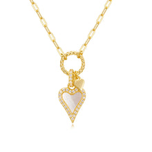 Load image into Gallery viewer, Hanging Heart Paperclip Necklace

