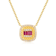 Load image into Gallery viewer, Baguette Stones Square Shape Necklace
