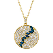Load image into Gallery viewer, Marquise Strip Circle Pendant Necklace
