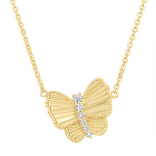 Load image into Gallery viewer, Pleated Fan Butterfly Necklace
