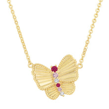 Load image into Gallery viewer, Pleated Fan Butterfly Necklace
