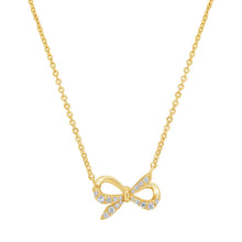 Load image into Gallery viewer, Thin Bow Tie Pendant Necklace
