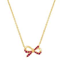 Load image into Gallery viewer, Thin Bow Tie Pendant Necklace
