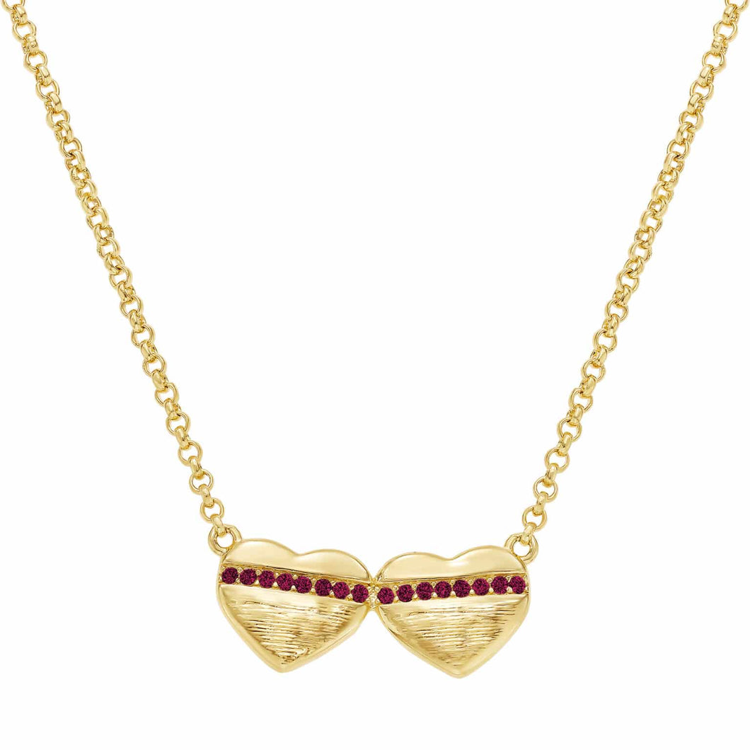 Friendship Hearts Pendant Necklace