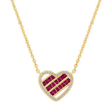 Load image into Gallery viewer, Sliding Stones Heart Pendant Necklace
