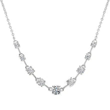 Load image into Gallery viewer, Spaced Stones Diamond Pendant Necklace
