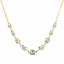 Load image into Gallery viewer, Spaced Stones Diamond Pendant Necklace
