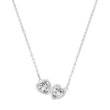 Load image into Gallery viewer, Bezel-set Twin Heart Pendant
