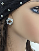 Load image into Gallery viewer, Sterling Silver Sprinkled CZ Earring
