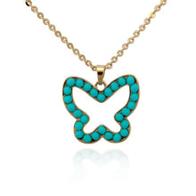 Load image into Gallery viewer, Pearly Outline Butterfly Pendant
