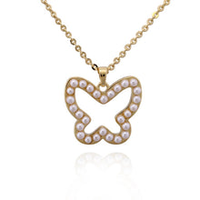 Load image into Gallery viewer, Pearly Outline Butterfly Pendant
