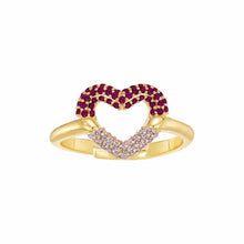 Load image into Gallery viewer, Clamped Heart Teen Ring
