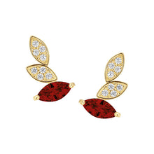 Load image into Gallery viewer, Chasing Leaves Crawler Stud Earring
