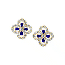 Load image into Gallery viewer, Four Stone CZ Clover Stud Earring
