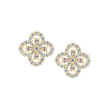 Load image into Gallery viewer, Four Stone CZ Clover Stud Earring
