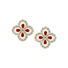 Load image into Gallery viewer, Four Stone CZ Clover Stud Earring
