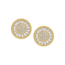 Load image into Gallery viewer, Baguette Stones Spinner Stud Earring
