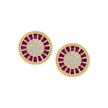 Load image into Gallery viewer, Baguette Stones Spinner Stud Earring
