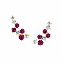 Load image into Gallery viewer, Fine Diamond Crawler Stud Earring
