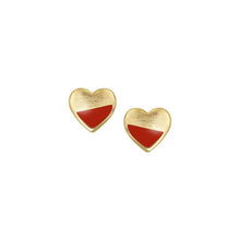 Load image into Gallery viewer, Enamel Dipped Heart Stud Earring
