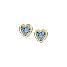 Load image into Gallery viewer, Mini Bezel Heart Stud Earring
