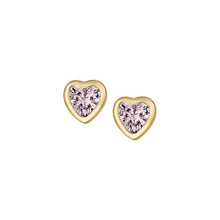 Load image into Gallery viewer, Mini Bezel Heart Stud Earring
