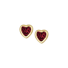 Load image into Gallery viewer, Mini Bezel Heart Stud Earring
