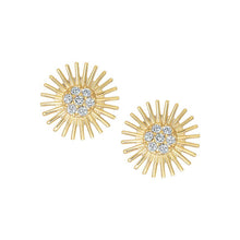 Load image into Gallery viewer, Gold Sunrays Stud Earring
