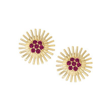 Load image into Gallery viewer, Gold Sunrays Stud Earring
