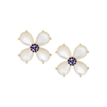 Load image into Gallery viewer, Four Petal Mother-of-Pearl Stud Earring
