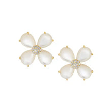 Load image into Gallery viewer, Four Petal Mother-of-Pearl Stud Earring
