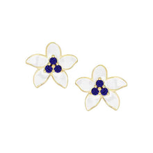 Load image into Gallery viewer, Enamel Pointy Flower Stud Earring
