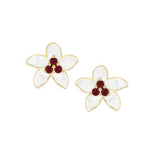 Load image into Gallery viewer, Enamel Pointy Flower Stud Earring
