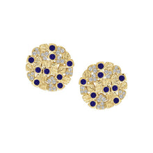 Load image into Gallery viewer, Flat Pebbles Circle Stud Earring
