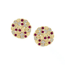 Load image into Gallery viewer, Flat Pebbles Circle Stud Earring
