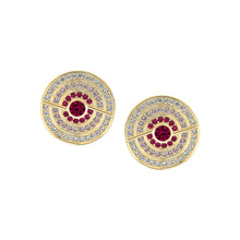 Load image into Gallery viewer, Spinning Wheel Ombre Stud Earring
