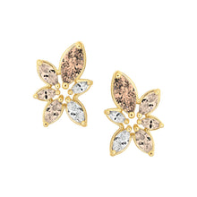 Load image into Gallery viewer, Leaf Gemstone Stud Earring
