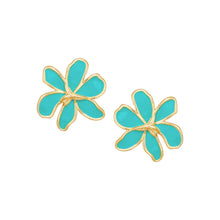 Load image into Gallery viewer, Asymmetrical Enamel Flower Stud Earring
