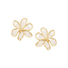 Load image into Gallery viewer, Asymmetrical Enamel Flower Stud Earring
