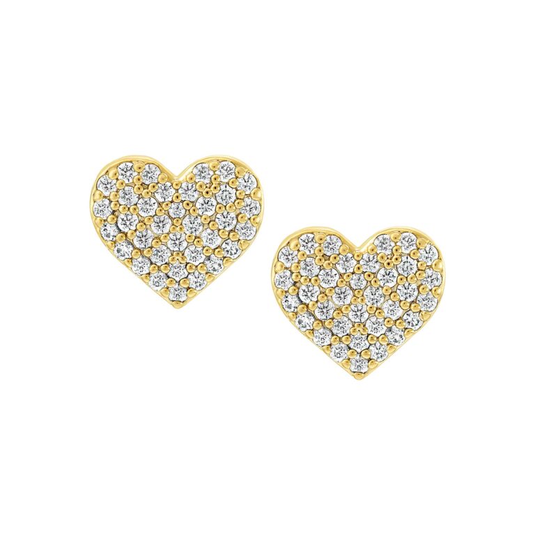 Pavé Heart Stud Earring