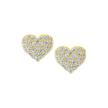 Load image into Gallery viewer, Pavé Baby Heart Stud Earring
